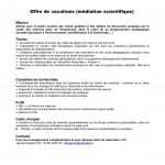 RechercheVacataireEducationEnvironnement